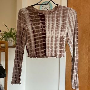 brown thin long sleeve